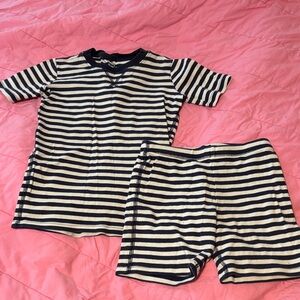 Primary Kids Pajama Set - Black and White Stripes